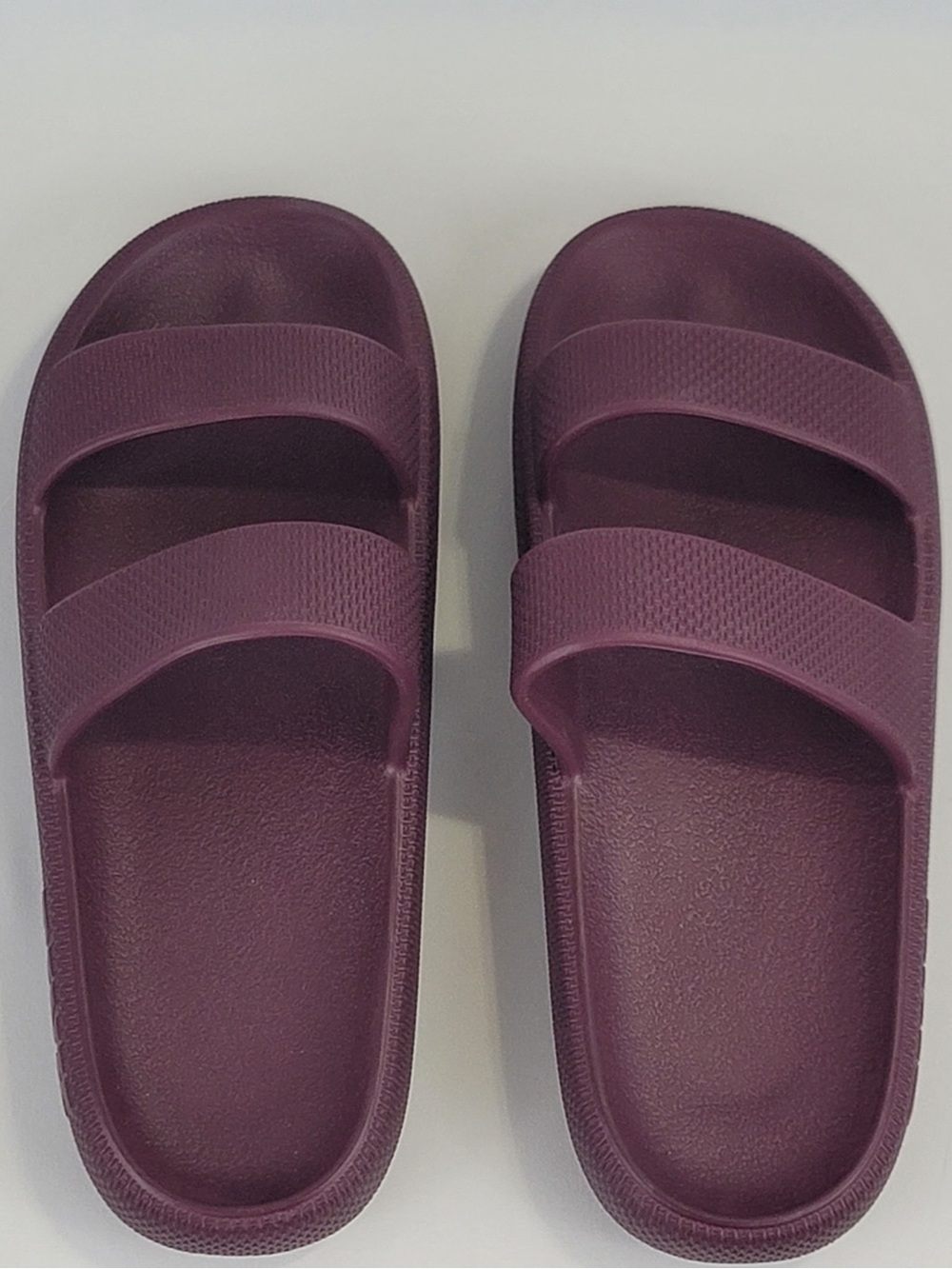 Size 9-10 Large Pink/Victoria’s Secret - Women's Double-Strap Slide Sandals Plum